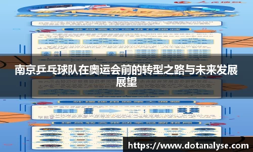 南京乒乓球队在奥运会前的转型之路与未来发展展望